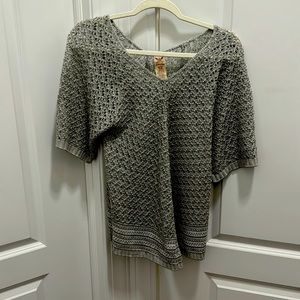 Gray crochet sweater
